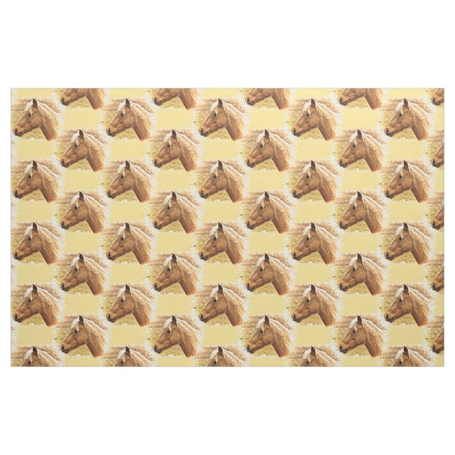 Caballo rubio marrón en tela solar ("Cuarto gordo" (fat quarter))