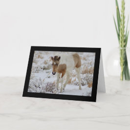 CABALLO SALVAJE DE LA TARJETA DE FELICITACIÓN DE