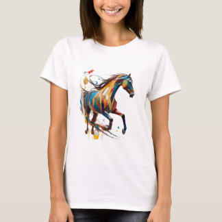 Caballo salvaje T Camisa Espíritu Colorido Caballo