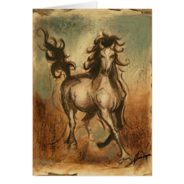 Caballo salvaje y colores cálidos (Frente)