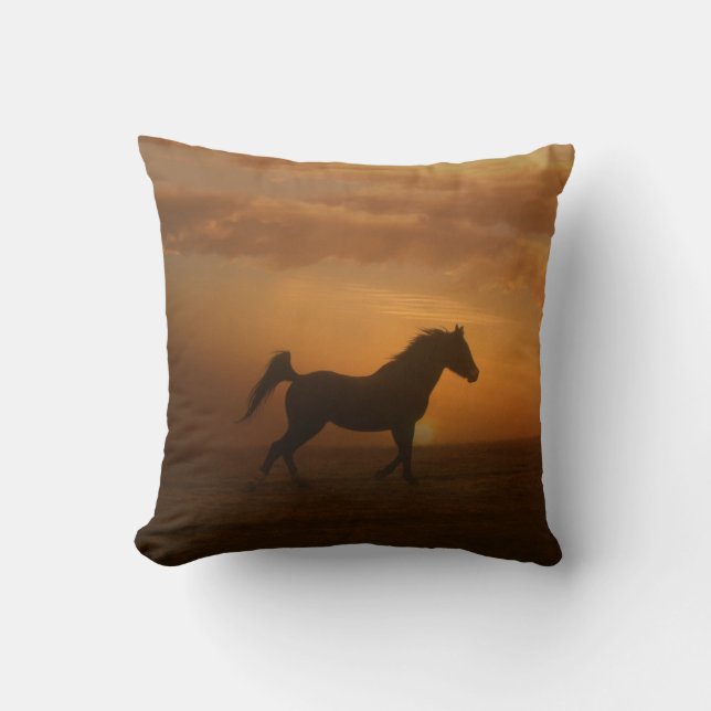 Caballo suroeste en la almohada de decoración de l (Anverso)
