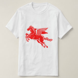 Caballo volador - Camiseta roja y blanca