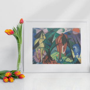 Caballo y Águila por Franz Marc, Arte Cubismo Vint