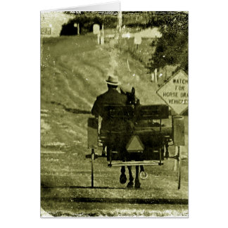 Caballo y buggy Sepia Grunge