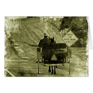 Caballo y buggy Sepia Grunge