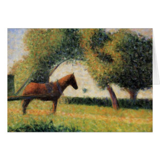 Caballo y carro por Georges Seurat
