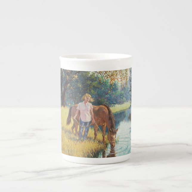 CABALLO y CHICA de CONSUMICIÓN - taza de Arturo (Frente)