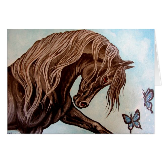 Caballo y mariposas árabes (Anverso (Horizontal))