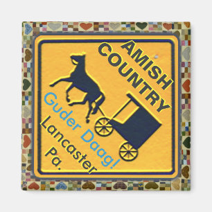 ¡Caballo y muestra con errores, imán de Amish!