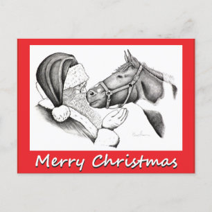 Caballo y Saanta Claus del navidad