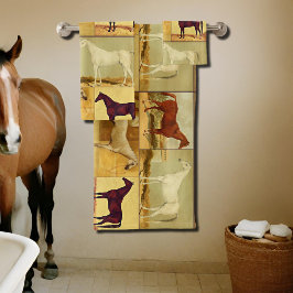 Caballos árabes de época - collage