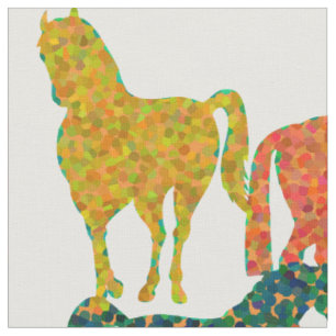 Caballos arco iris - "¡Tonto por caballos!" Tela