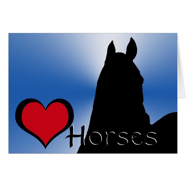 Caballos cardíacos I (ráfaga metálica azul) (Anverso (Horizontal))