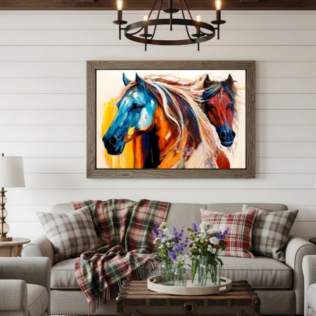 Caballos Coloridos Arte Vibrante (Subido por el creador)