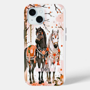 Caballos con nombre personalizado de bosque rojo