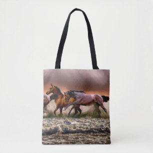 Caballos corriendo en la bolsa
