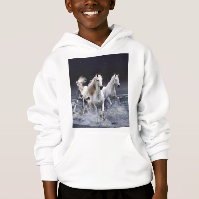 Caballos corriendo lanzando almohada (Anverso)