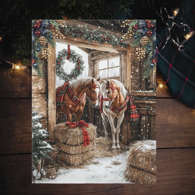 Caballos Cuadros País Navidad Invierno Escena del  (Subido por el creador)