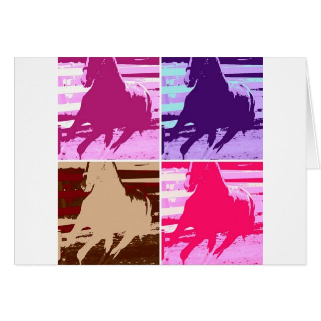 Caballos de arte pop (Anverso (Horizontal))