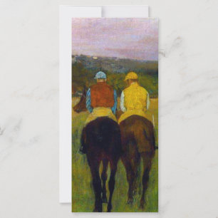 Caballos de carreras Edgar Degas con tarjeta Longc