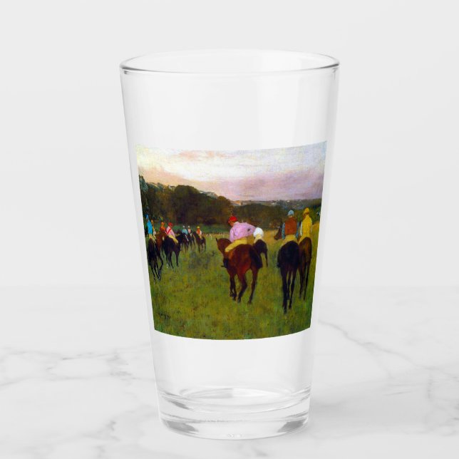 Caballos de carreras Edgar Degas en Longchamp (Anverso)