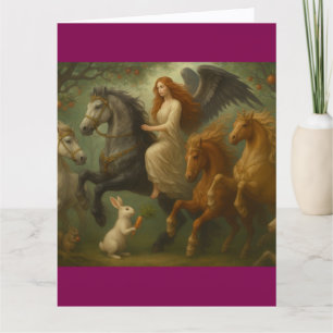 Caballos de Cuento de Hadas y Tarjeta de Felicitac