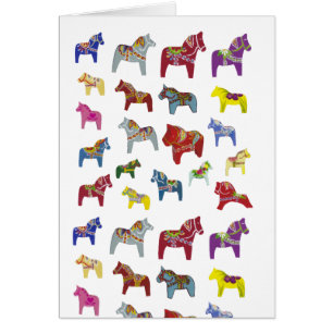 Caballos de Dala en blanco