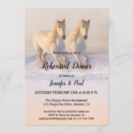 Caballos de invierno en invitación a la cena de en