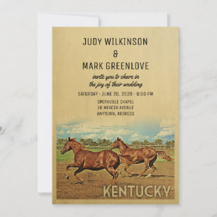 Caballos de invitación a la boda de Kentucky