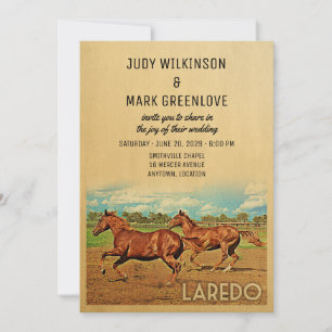 Caballos de invitación a la boda de Laredo Texas