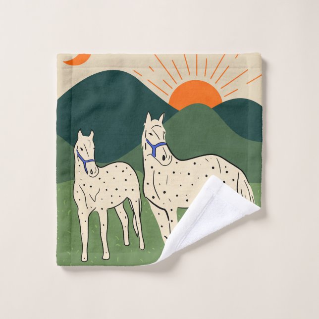 Caballos de la región montañosa (Toallita)