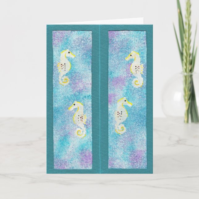 Caballos de mar, tarjetas de felicitación de marca (Anverso)