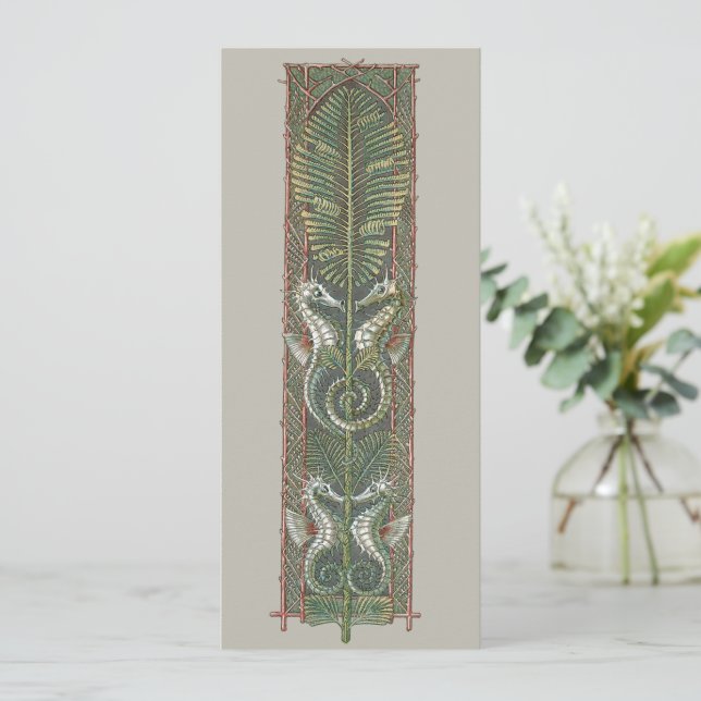 Caballos de mar y algas marinas, Art Nouveau vinta (Anverso de pie)