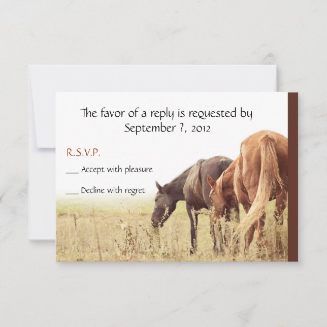 Caballos de moda - Tarjetas RSVP (Anverso)