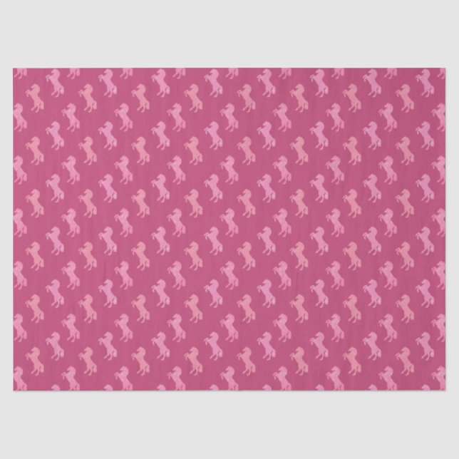 Caballos de papel de seda rosa desolado Vaquera el (Anverso)