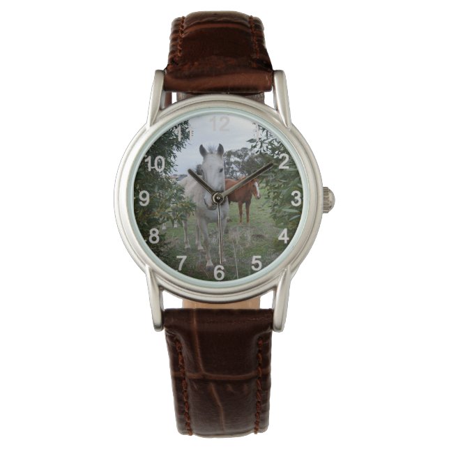 Caballos de Peekaboo, reloj de pulsera para damas (Anverso)