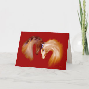 "Caballos de vidrio" ~ Tarjeta de felicitación (en
