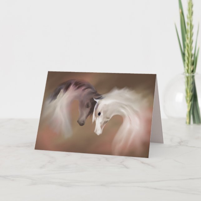 "Caballos de vidrio" ~ Tarjeta de felicitación (en (Anverso)