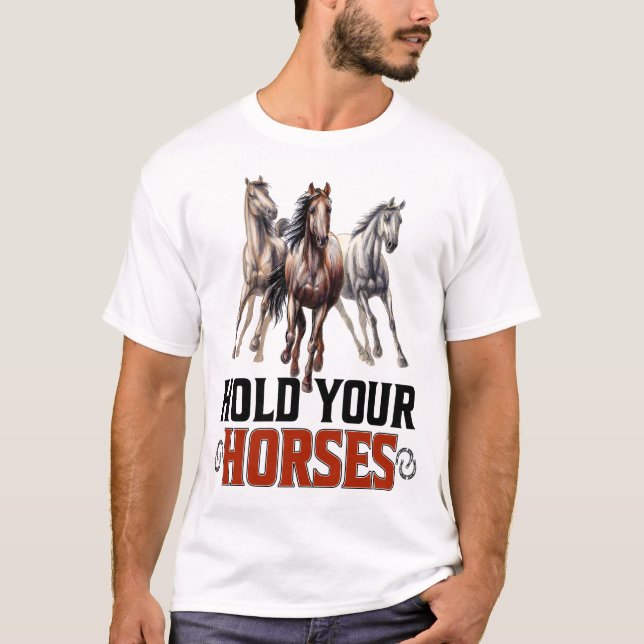 Caballos, diversión diciendo camisetas (Anverso)