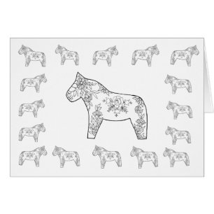 Caballos elegantes, en blanco dentro