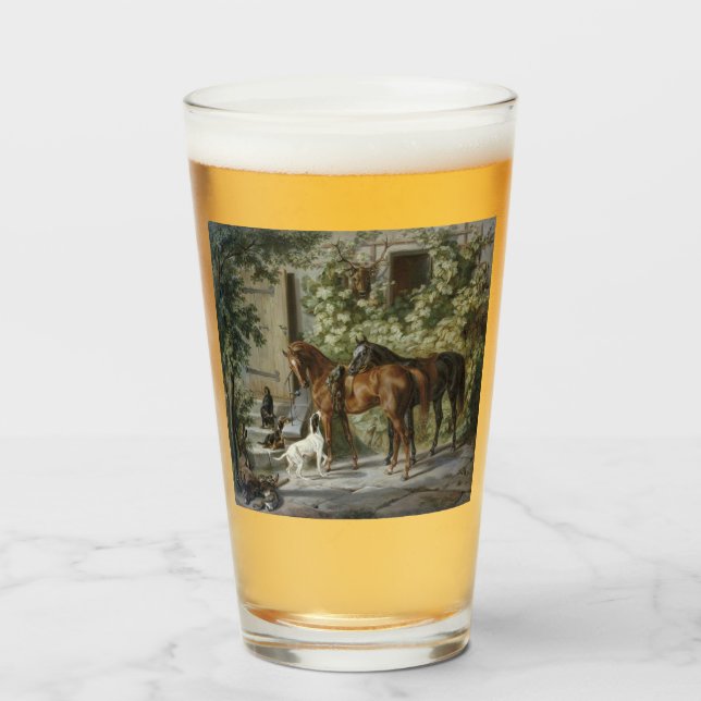 Caballos en el Porch (por Albrecht Adam) (Anverso (lleno))