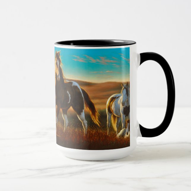 Caballos en taza de la luz del sol (Derecha)