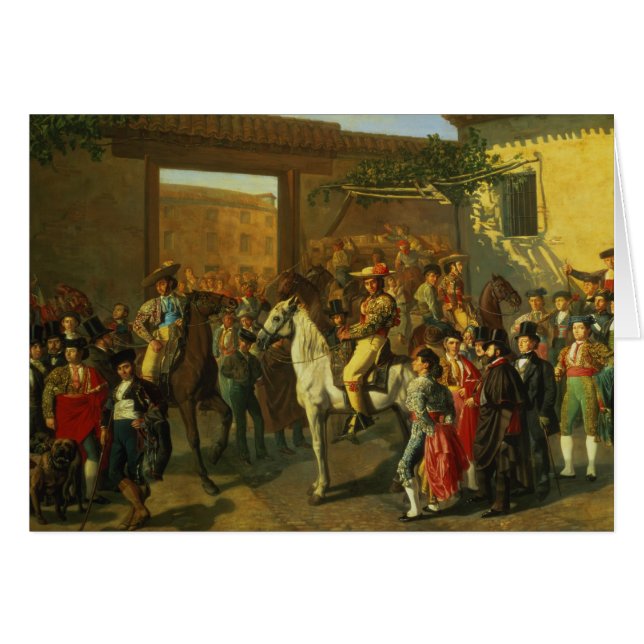 Caballos en un patio (Anverso (Horizontal))