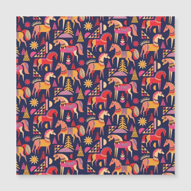 Caballos escandinavos: Diseño Decorativo y Seamles (Anverso)