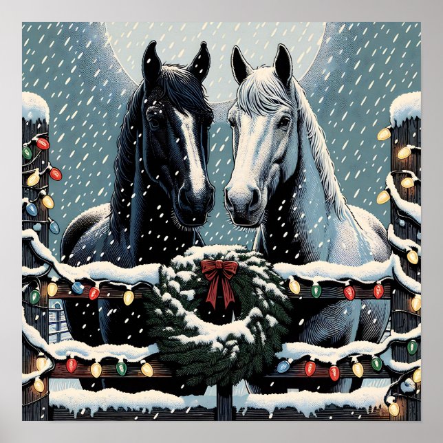 Caballos festivos | Arte de navidades (Frente)