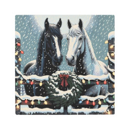 Caballos festivos | Arte mural de navidades