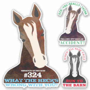 Caballos filosóficos divertidos pegatinas del sent