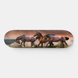 Caballos galopantes en Skateboard