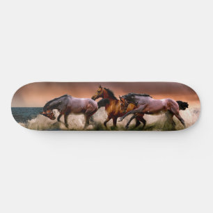 Caballos galopantes en Skateboard