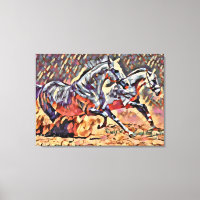 Caballos salvajes abstractos Arte de rodeo occiden